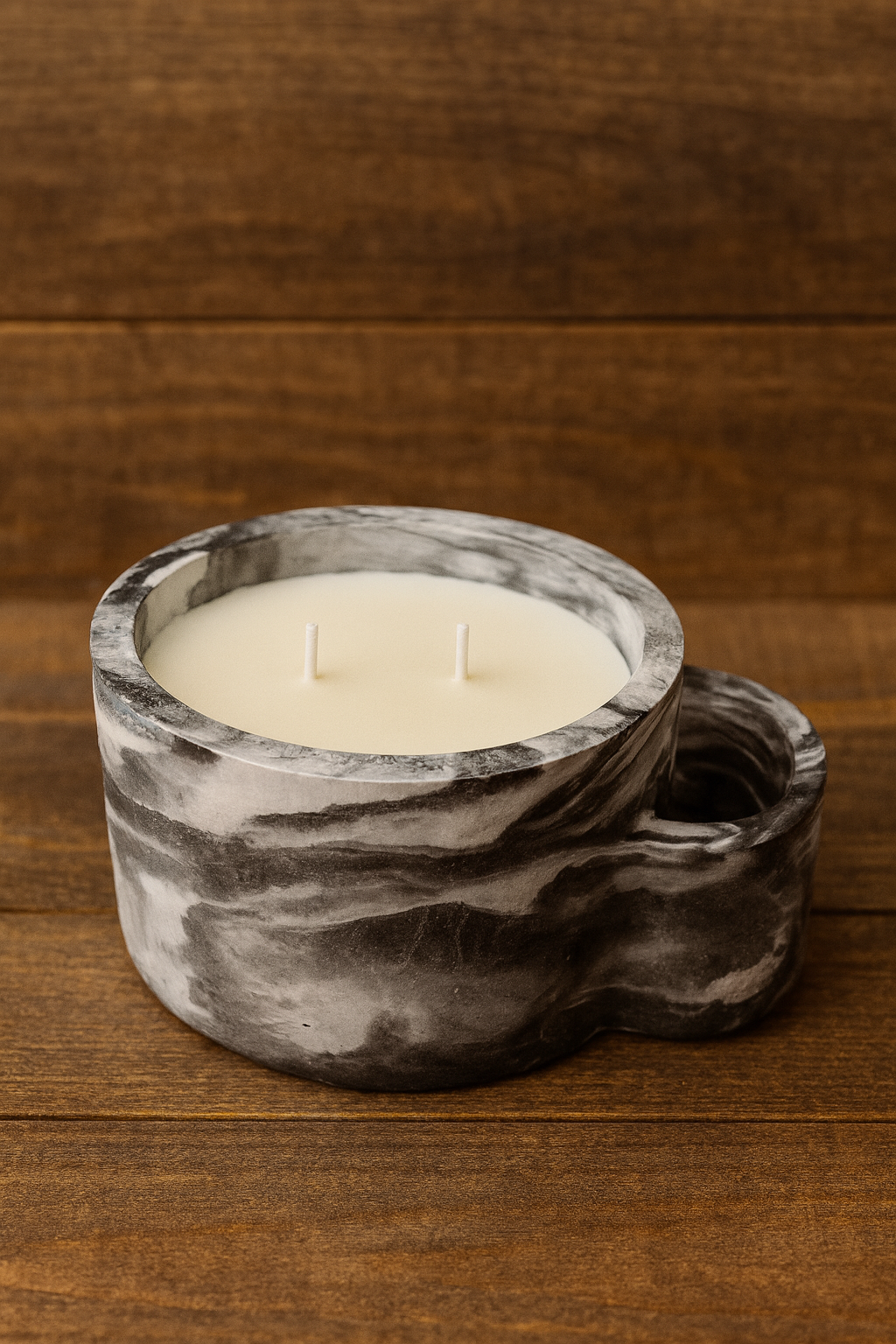 Coffee Cake-Concrete Vessel with Match Holder