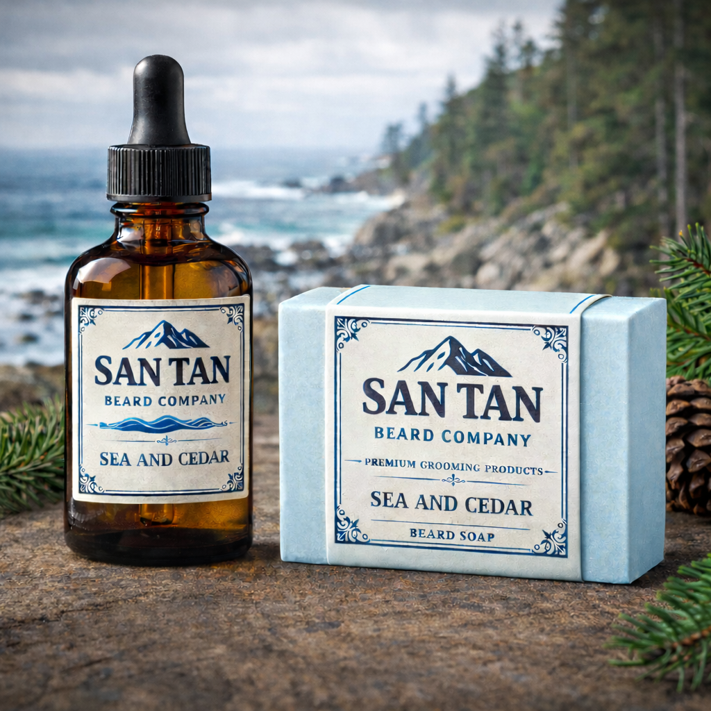 Sea and Cedar Beard Oil and Beard Soap